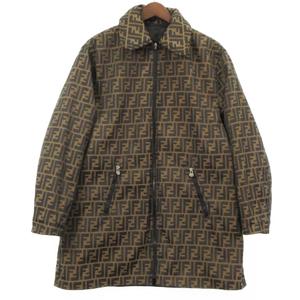 フェンディ FENDI リバーシブル コート ズッカ柄 ナイロン イタリア製