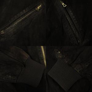 グッチ GUCCI レザー ジャケット ブルゾン スエード イタリア製 茶  