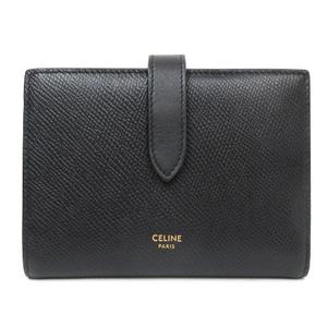 セリーヌ ミディアムストラップ 二つ折り財布 レザー ブラック コンパクト★ Amazon | [セリーヌ] 財布 二つ折り ミディアム ストラップ