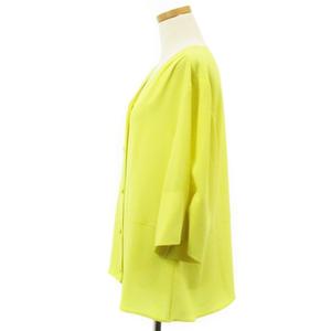 ポールスミス PAUL SMITH PS 21AW シャツ ブラウス 七分袖 Vネック 黃 