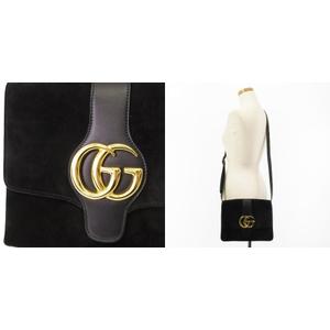 GUCCI GGマーモント アリー ショルダーバッグ スエード 550126 黒 グッチ GUCCI アリー ミディアム GGマーモント ショルダーバッグ