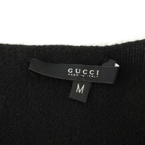 グッチ GUCCI ニット セーター 長袖 Vネック リボン カシミヤ 100