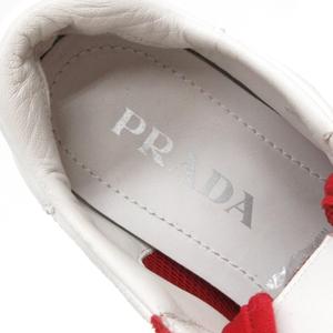 プラダ PRADA スニーカー スエード レザー イタリア製 赤 レッド 37.5