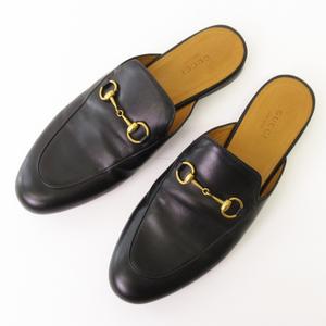 グッチ GUCCI プリンスタウン レザー スリッパ サンダル ホースビット  