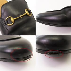 GUCCI グッチ プリンスタウン ホースビット レザー サンダル 5 ブラック グッチ(GUCCI)グッチ プリンスタウン ホースビット サンダル 靴
