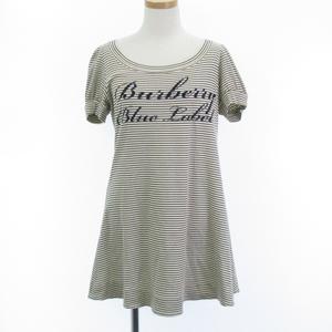 バーバリーブルーレーベル★清楚ボーダーワンピース バーバリーブルーレーベル ボーダーワンピ Sサイズ バーバリー