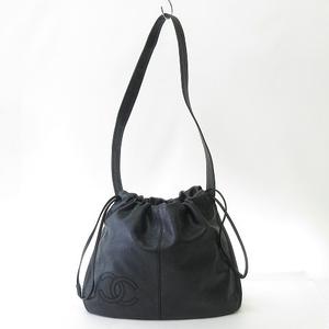 シャネル CHANEL ワンショルダーバッグ レザー ココマーク イタリア製 黒 ブラック レディース