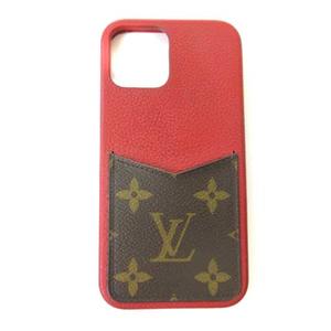 ルイヴィトン LOUIS VUITTON M80081 iPhone12 12Pro ケース カバー モノグラム バンパー レッド 赤 メンズ レディース