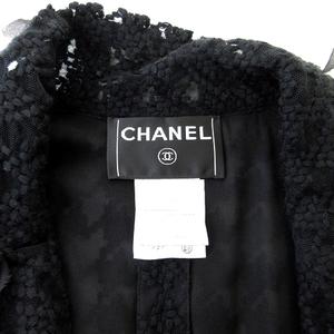 CHANEL ブラック フリルトップス 38 CHANEL ブラック フリルトップス 38
