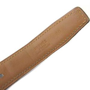 エルメス HERMES ベルトバックル リバーシブルベルト ミニコンスタンス クロコダイル ゴールドカラー金具 □G刻印 黒 茶 ブラック ブラウン 80 レディース