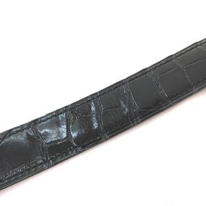 エルメス HERMES ベルトバックル リバーシブルベルト ミニコンスタンス クロコダイル ゴールドカラー金具 □G刻印 黒 茶 ブラック ブラウン 80 レディース
