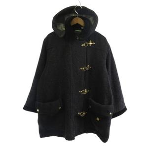 エムシーエム MCM ダッフル フーデッド ウール コート ジップアップ 2WAY 金釦 グレー 3 ☆AA★ メンズ