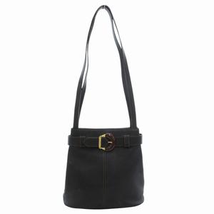 ミラショーン mila schon ハンドバッグ トート 肩掛け ベルト ロゴ レザー 黒 ブラック /GV ■GY99 レディース