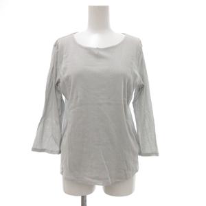 ミラショーン mila schon カットソー ニット 七分袖 シアー 42 グレー /JS レディース