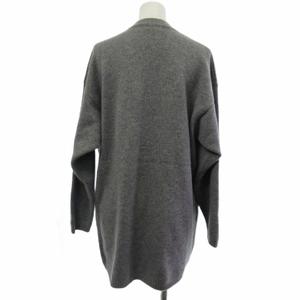 グッチ GUCCI カーディガン ウール カシミヤ 金釦 長袖 グレー S  