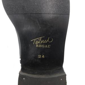 リーガル REGAL ロングブーツ レザー 本革 24cm 黒 ブラック サイド