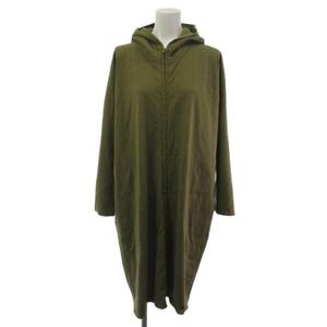 ババグーリ Babaghuri ロングパーカー ジャケット カーキ M  