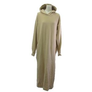 スローブ イエナ SLOBE IENA  パーカー ロングワンピース 長袖 ベージュ F  レディース