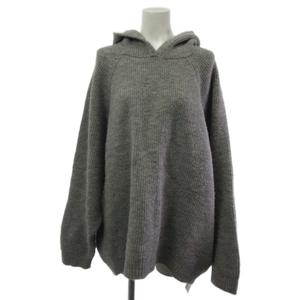 ザラ ZARA ニットパーカー プルオーバー グレー M レディース
