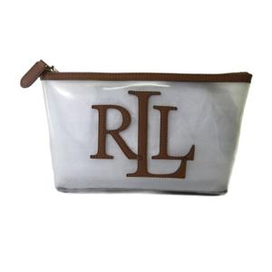 未使用品 ラルフローレン RALPH LAUREN タグ付き マルチポーチ ロゴ フェイクレザー ブラウン 茶 レディース