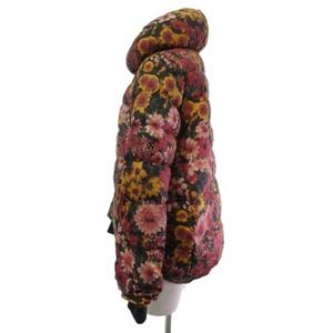 シビラ SYBILLA ダウンジャケット 花柄 ジップアップ ボリュームカラー ピンク M レディース