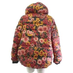 シビラ SYBILLA ダウンジャケット 花柄 ジップアップ ボリュームカラー ピンク M レディース