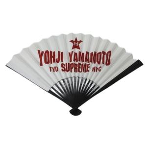 未使用品 ワイズ Y's Supreme シュプリーム HAND FAN 扇子 YX-A71-773-1 ホワイト ブラック  メンズ レディース