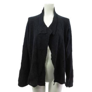 ヨーガンレール JURGEN LEHL トッパー カーディガン コットン ウール グラデーション ネイビー パープル M レディース