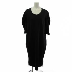 エムエムシックス メゾンマルジェラ MM6 Maison Margiela ワンピース ロング ボリュームスリーブ 5分袖 黒 ブラック S52CT0446 