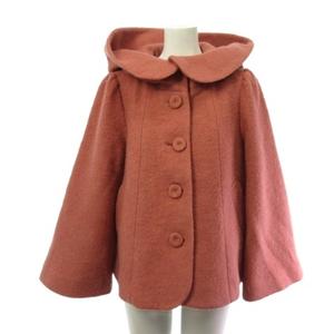 シェリーラファム Cherir la femme フランシュリッペ franche lippee フーデッド コート ジャケット クロップド ウール ピンク M レディース
