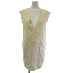 エムエムシックス メゾンマルジェラ MM6 Maison Margiela ノースリーブ Vネック カットソー スリット S52CT0013 アイボリー 36 レディース