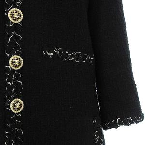 シャネル CHANEL 07SS ツイードジャケット ショートコート ノーカラー