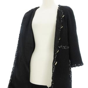 シャネル CHANEL 07SS ツイードジャケット ショートコート ノーカラー