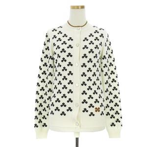 HERMÈS カシミヤ100% ホワイトカーディガン 34