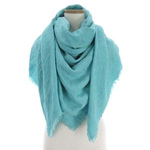 ルイヴィトン　ストール　ショール　ブルー　シルク　ウール ルイヴィトン LOUIS VUITTON ショール ストール 大判 シルク