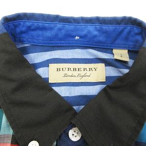 バーバリー BURBERRY シャツ 長袖 ボタンダウン ロゴ刺繍 マルチ 