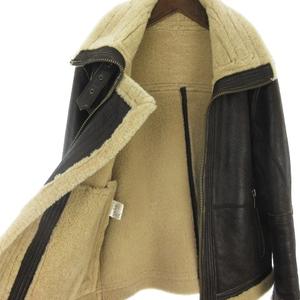 メンズ BURBERRY LONDON 羊革 ブラック リアルムートン コート バーバリーブラックレーベル BURBERRY BLACK LABEL ムートン