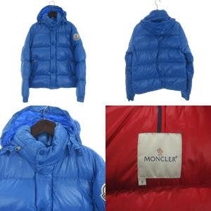 MONCLER フード付きナイロンジャケット 青 MONCLER フード付き 紺色ダウンジャケット