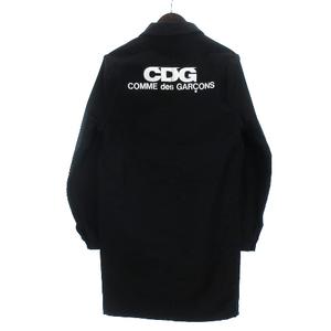 コムデギャルソン COMME des GARCONS CDG GOOD DESIGN SHOP LABOUREUR製 ル ラブルール ジャケット コート バックプリント コットン IQ-J003 黒 ブラック S メンズ