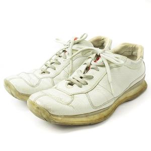 プラダスポーツ PRADA SPORT スニーカー ローカット レザー E0871 白 