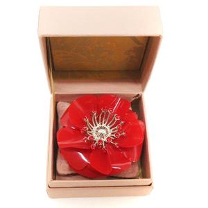 ミュウミュウ miumiu ブローチ コサージュ フラワー 花 ポピー 