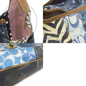 コーチ COACH シグネチャー トートバッグ ハンド パッチワーク デニム 