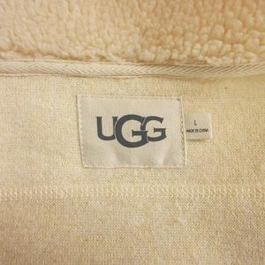 UGGシリコンパッチ ボアベスト ジップアップ 21AW-UGJK02 ベージュ アグ UGG 美品 21AW シリコンパッチ ボアベスト ジップアップ