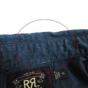 ダブルアールエル RRL ラルフローレン デニムシャツ 長袖 ダブル