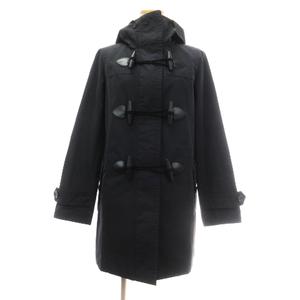 Burberry London フード付きダッフルコート ブラック　チェック Burberry London フード付きダッフルコート ブラックチェック