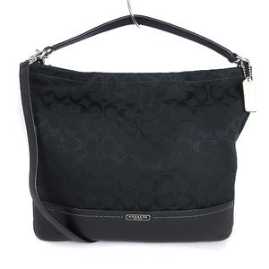 COACH ブラック ショルダーバッグ　F23279 コーチ COACH ショルダーバッグ 2way シグネチャー ホーボー