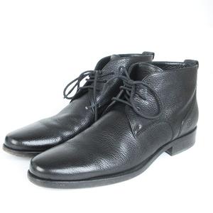 GIORGIO ARMANI ジョルジオアルマーニ レザー ブーツ 40 黒（公式  