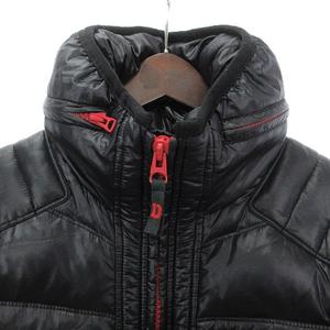 ディーゼル DIESEL ダウンジャケット ジップアップ 長袖 ワッペン 黒 