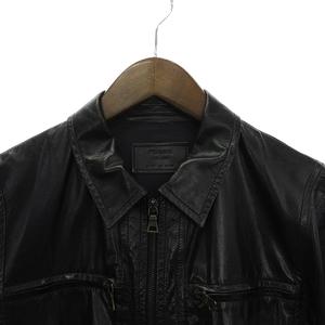 プラダ PRADA レザージャケット ライダース ブルゾン シングル ジップ 