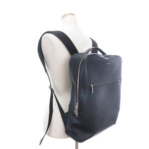 Paul Smith ネイビー レザー リュック ポールスミス エンボス ポールスミス PAUL SMITH リュック バックパック スクエア